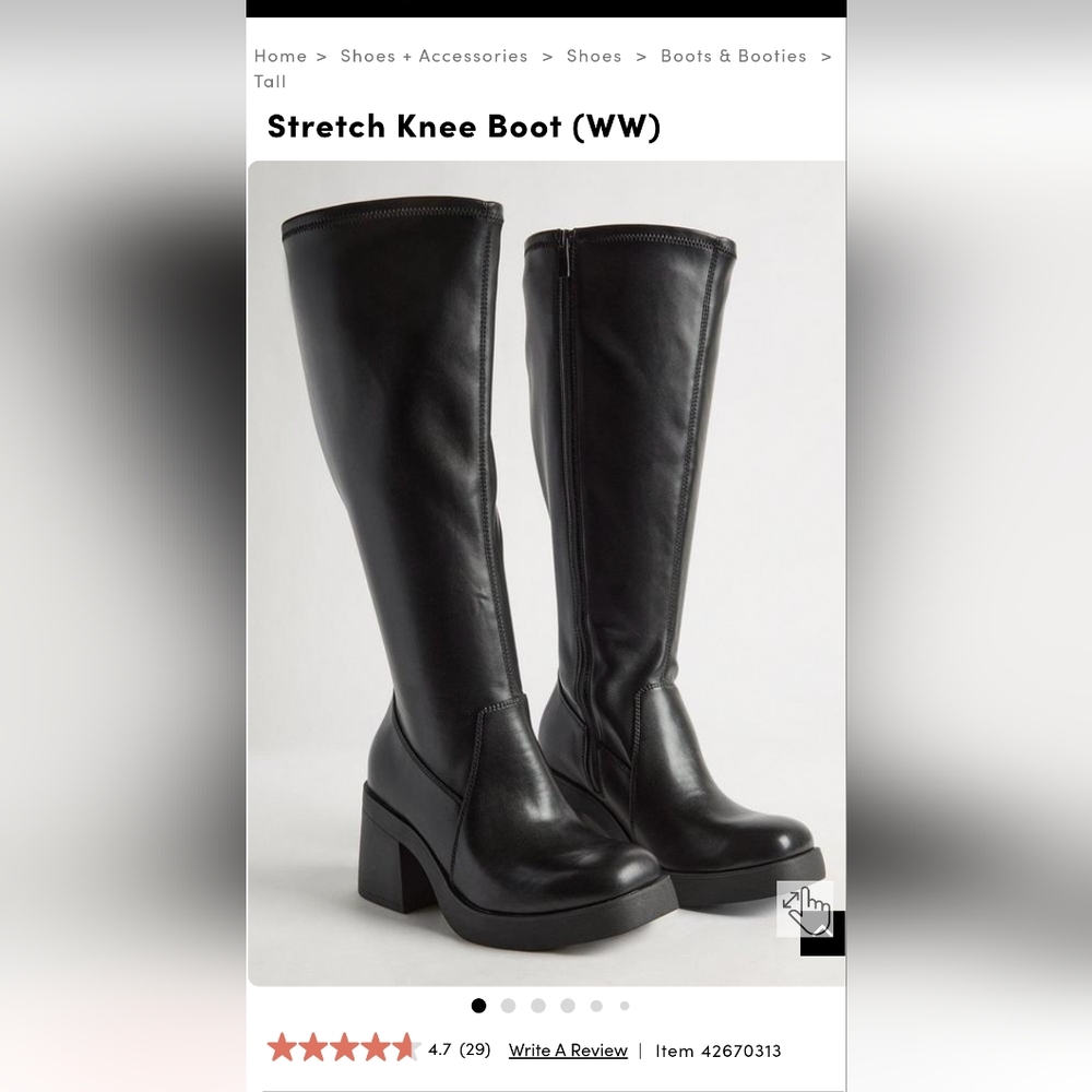 NWT Torrid Stretch Knee Boot Size 9 Widecalf